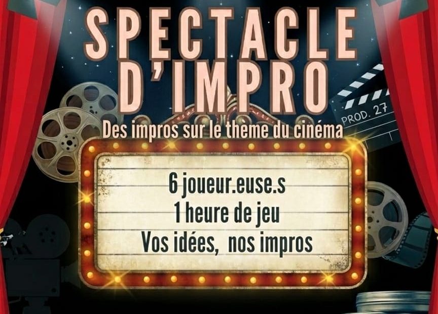 Affiche spectacle de l'école de théâtre d'improvisation 10 mars 2026